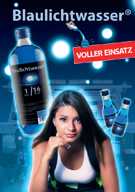Blaulichtwasser® - Plakat: "FIRE-GIRL" 